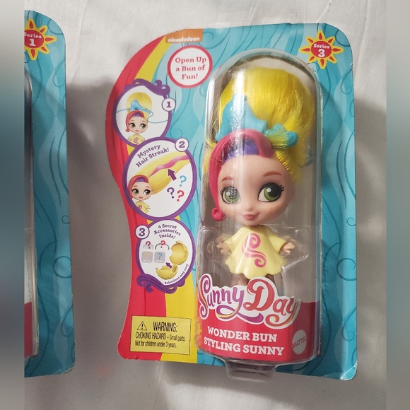 : 2 NEW  Sunny Day Wonder Bun toy Dolls rox and styling sunny - Picture 4 of 8